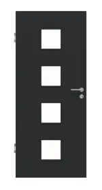 Frontansicht von Anthrazit RAL 7016 LA 14 Mattlack Basic Innentür - Huga