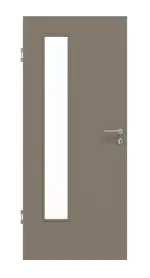 Frontansicht von Taupe RAL 7048 LA 24 bandseitig Mattlack Basic Innentür - Huga
