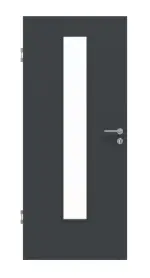 Frontansicht von Anthrazit RAL 7016 LA 24 mittig Basic Lack Innentür - Huga