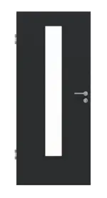 Frontansicht von Anthrazit RAL 7016 LA 24 mittig Mattlack Basic Innentür - Huga