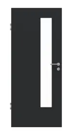 Frontansicht von Anthrazit RAL 7016 LA 24 schlossseitig Mattlack Basic Innentür - Huga
