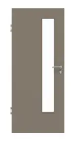 Frontansicht von Taupe RAL 7048 LA 24 schlossseitig Mattlack Basic Innentür - Huga