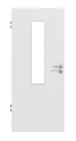 Frontansicht von Bütte Weiß LA 4 mittig Basic Durat Innentür - Huga