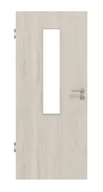 Frontansicht von Eiche lasiert LA 4 mittig Basic Durat Innentür - Huga