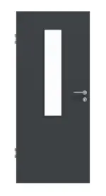 Frontansicht von Anthrazit RAL 7016 LA 4 mittig Basic Lack Innentür - Huga