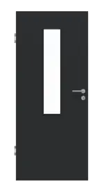 Frontansicht von Anthrazit RAL 7016 LA 4 mittig Mattlack Basic Innentür - Huga