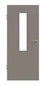 Frontansicht von Taupe RAL 7048 LA 4 mittig Basic Lack Innentür - Huga