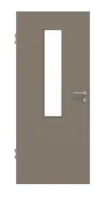 Frontansicht von Taupe RAL 7048 LA 4 mittig Mattlack Basic Innentür - Huga