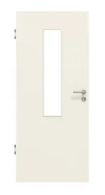 Frontansicht von Weiß ähnlich RAL 9010 LA 4 mittig Basic Lack Innentür - Huga
