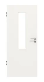 Frontansicht von Weiß ähnlich RAL 9016 LA 4 mittig Basic Lack Innentür - Huga