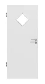 Frontansicht von Bütte Weiß LA 6 Raute Basic Durat Innentür - Huga