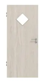 Frontansicht von Eiche lasiert LA 6 Raute Basic Durat Innentür - Huga