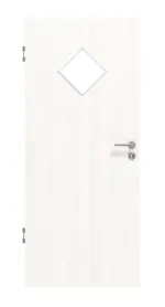 Frontansicht von Pino Weiß LA 6 Raute Basic Durat Innentür - Huga