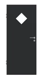 Frontansicht von Anthrazit RAL 7016 LA 6 Raute Mattlack Basic Innentür - Huga