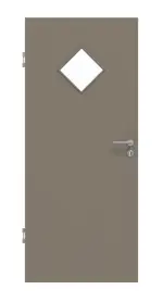 Frontansicht von Taupe RAL 7048 LA 6 Raute Mattlack Basic Innentür - Huga