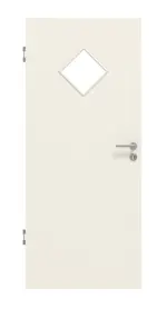 Frontansicht von Weiß ähnlich RAL 9010 LA 6 Raute Basic Lack Innentür - Huga