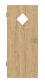 Frontansicht von Asteiche LA 6 Raute Basic Durat Innentür - Huga