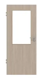 Frontansicht von Eiche grau LA 7 Basic Durat Innentür - Huga