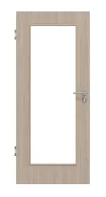 Frontansicht von Eiche grau LA 8 Basic Durat Innentür - Huga