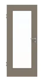 Frontansicht von Taupe RAL 7048 LA 8 Mattlack Basic Innentür - Huga