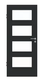 Frontansicht von Anthrazit RAL 7016 LA 9 Mattlack Basic Innentür - Huga