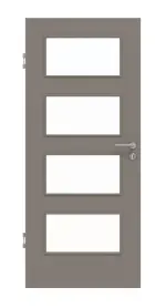 Frontansicht von Taupe RAL 7048 LA 9 Basic Lack Innentür - Huga