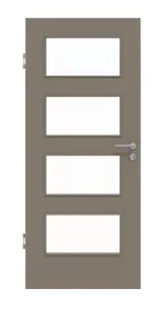 Frontansicht von Taupe RAL 7048 LA 9 Mattlack Basic Innentür - Huga