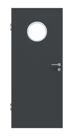 Frontansicht von Anthrazit RAL 7016 LA Bullauge Basic Lack Innentür - Huga