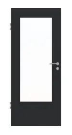 Frontansicht von Anthrazit RAL 7016 DIN-LA Mattlack Basic Innentür - Huga