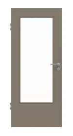 Frontansicht von Taupe RAL 7048 DIN-LA Mattlack Basic Innentür - Huga
