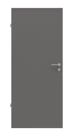 Frontansicht von Huga Innentür Hygge grau RAL 7037 Lack Basic