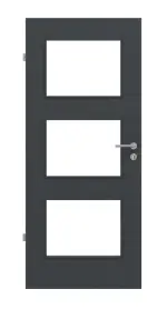 Frontansicht von Cotton like Anthrazit LA 11 Basic Innentür - Huga