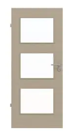 Frontansicht von Cotton like Taupe LA 11 Basic Innentür - Huga