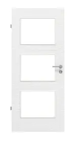 Frontansicht von Strukturiert Weiß LA 11 Basic Innentür - Huga