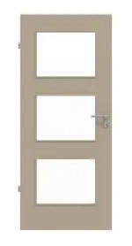 Frontansicht von Ultramatt Taupe LA 11 Basic Innentür - Huga