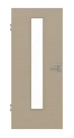 Frontansicht von Strukturiert Taupe LA 24 Basic Innentür - Huga