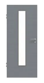 Frontansicht von Cotton like Hygge Grau LA 24 mittig Basic Innentür - Huga