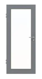 Frontansicht von Strukturiert Hygge Grau LA 27 Basic Innentür - Huga