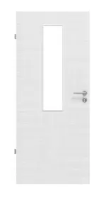 Frontansicht von Cotton like Weiß LA 4 Basic Innentür - Huga