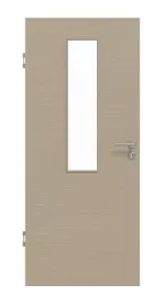 Frontansicht von Strukturiert Taupe LA 4 Basic Innentür - Huga