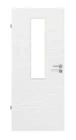 Frontansicht von Strukturiert Weiß LA 4 Basic Innentür - Huga