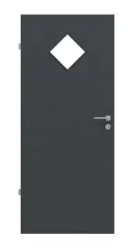 Frontansicht von Cotton like Anthrazit LA 6 Basic Innentür - Huga