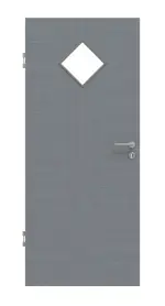 Frontansicht von Cotton like Hygge Grau LA 6 Raute Basic Innentür - Huga