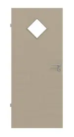 Frontansicht von Cotton like Taupe LA 6 Basic Innentür - Huga