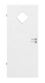 Frontansicht von Strukturiert Weiß LA 6 Basic Innentür - Huga