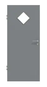 Frontansicht von Ultramatt Hygge Grau LA 6 Raute Basic Innentür - Huga