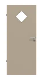 Frontansicht von Ultramatt Taupe LA 6 Basic Innentür - Huga