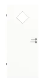 Frontansicht von Ultramatt Weiß LA 6 Basic Innentür - Huga