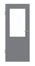 Frontansicht von Strukturiert Hygge Grau LA 7 Basic Innentür - Huga