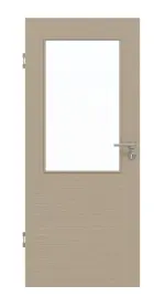 Frontansicht von Strukturiert Taupe LA 7 Basic Innentür - Huga